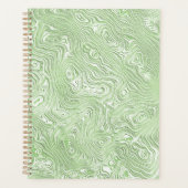 Motif ondulé abstrait vert citron pâle (Devant)