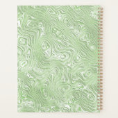 Motif ondulé abstrait vert citron pâle (Dos)