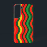 Motif ondulé coloré<br><div class="desc">Mettez en forme votre téléphone Samsung avec ce Coque Motif coloré Wavy, avec des lignes courbées rouges, vertes et jaunes sur un arrière - plan texturé vert foncé. Cette conception abstraite d'inspiration rétro ajoute un look unique et tendance tout en assurant que votre téléphone reste protégé et élégant.</div>