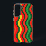 Motif ondulé coloré<br><div class="desc">Mettez en forme votre téléphone Samsung avec ce Coque Motif coloré Wavy, avec des lignes courbées rouges, vertes et jaunes sur un arrière - plan texturé vert foncé. Cette conception abstraite d'inspiration rétro ajoute un look unique et tendance tout en assurant que votre téléphone reste protégé et élégant.</div>