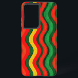 Motif ondulé coloré<br><div class="desc">Mettez en forme votre téléphone Samsung avec ce Coque Motif coloré Wavy,  avec des lignes courbées rouges,  vertes et jaunes sur un arrière - plan texturé vert foncé. Cette conception abstraite d'inspiration rétro ajoute un look unique et tendance tout en assurant que votre téléphone reste protégé et élégant.</div>