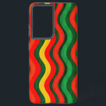 Motif ondulé coloré<br><div class="desc">Mettez en forme votre téléphone Samsung avec ce Coque Motif coloré Wavy, avec des lignes courbées rouges, vertes et jaunes sur un arrière - plan texturé vert foncé. Cette conception abstraite d'inspiration rétro ajoute un look unique et tendance tout en assurant que votre téléphone reste protégé et élégant.</div>