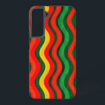 Motif ondulé coloré<br><div class="desc">Mettez en forme votre téléphone Samsung avec ce Coque Motif coloré Wavy, avec des lignes courbées rouges, vertes et jaunes sur un arrière - plan texturé vert foncé. Cette conception abstraite d'inspiration rétro ajoute un look unique et tendance tout en assurant que votre téléphone reste protégé et élégant.</div>