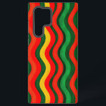 Motif ondulé coloré<br><div class="desc">Mettez en forme votre téléphone Samsung avec ce Coque Motif coloré Wavy,  avec des lignes courbées rouges,  vertes et jaunes sur un arrière - plan texturé vert foncé. Cette conception abstraite d'inspiration rétro ajoute un look unique et tendance tout en assurant que votre téléphone reste protégé et élégant.</div>