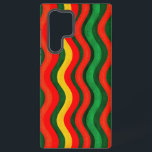Motif ondulé coloré<br><div class="desc">Mettez en forme votre téléphone Samsung avec ce Coque Motif coloré Wavy, avec des lignes courbées rouges, vertes et jaunes sur un arrière - plan texturé vert foncé. Cette conception abstraite d'inspiration rétro ajoute un look unique et tendance tout en assurant que votre téléphone reste protégé et élégant.</div>
