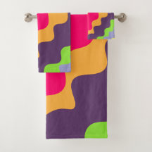 Motif ondulé rétro coloré
