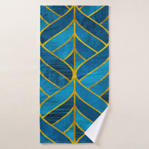 Motif or et bleu sur grunge arrière - plan, coutur