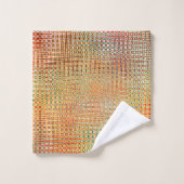 Motif or orange jaune rouge vert (Gant de toilette)