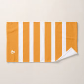 Motif Orange & Blancs personnalisés (Serviette à main)