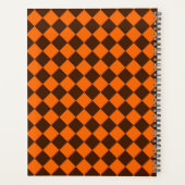 Motif Orange Brown Diamond Checker (Dos)