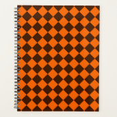 Motif Orange Brown Diamond Checker (Devant)