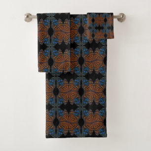 Motif orange et bleu de l'aile du papillon monarqu