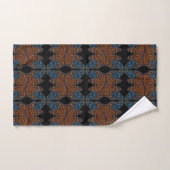 Motif orange et bleu de l'aile du papillon monarqu (Serviette à main)