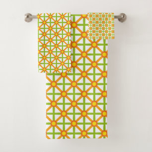 Motif orange et jaune inspiré par Retro