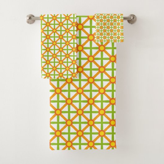 Motif orange et jaune inspiré par Retro (En situation)