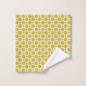 Motif orange et jaune inspiré par Retro (Gant de toilette)