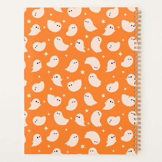 Motif Orange Ghost Doodle (Dos)