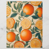 Motif orange vintage Papier fixe (Dos)