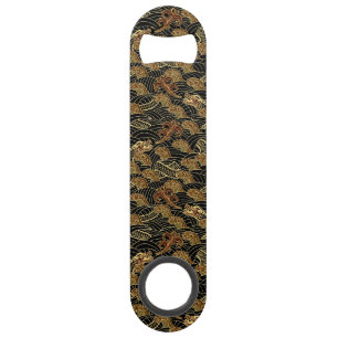Motif oriental de dragon de mer