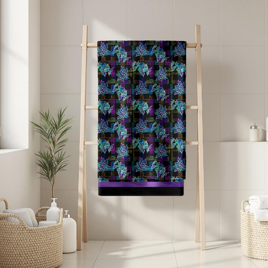 Motif ornemental de Noël Poinsettia noir