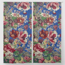 Motif ornemental de rose victorienne bleu royal