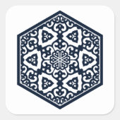 Motif ottoman 6 autocollant carré (Devant)