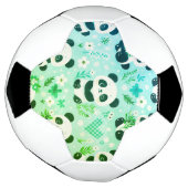 Motif Ours Panda Imprimé Vert (Tourné)