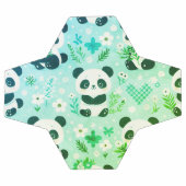 Motif Ours Panda Imprimé Vert (Plat)