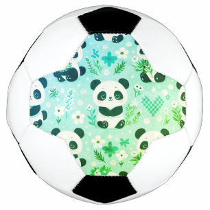 Motif Ours Panda Imprimé Vert