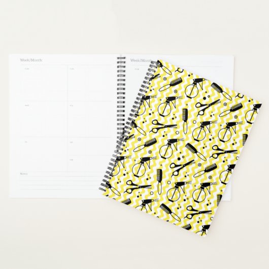 Motif Outil de coiffeur jaune (Devant avec enveloppe)