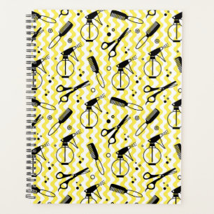 Motif Outil de coiffeur jaune