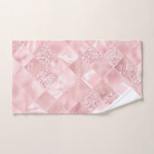 Motif pailleté satin rose élégant Design Glam (Serviette à main)