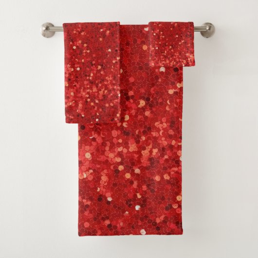 Motif pailleté scintillant rouge (En situation)