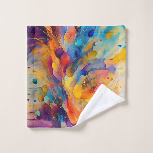 Motif Paint Splatter 2 (Gant de toilette)