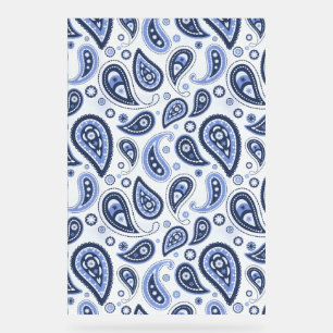 Motif Paisley Bleu