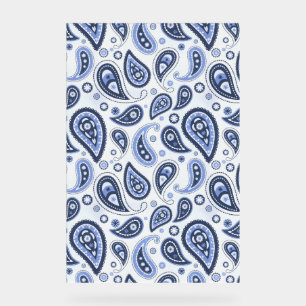 Motif Paisley Bleu