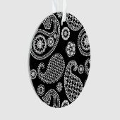 Motif Paisley, noir et blanc (devant)