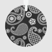 Motif Paisley, noir et blanc (dos)
