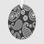 Motif Paisley, noir et blanc (devant)