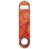 Motif Paisley Orange Orné Monogramme (Dos)