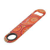Motif Paisley Orange Orné Monogramme (Dos Angle)