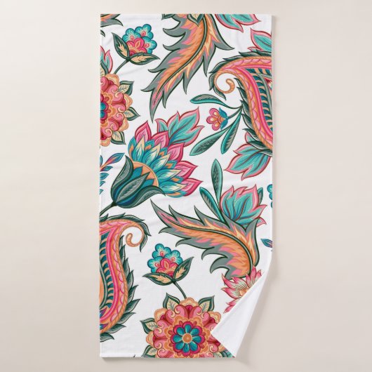 Motif paisley orientale traditionnelle sans coutur (Serviette de bain)