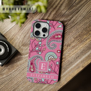 Motif Paisley Personnalisable Rose Bleu Blanc