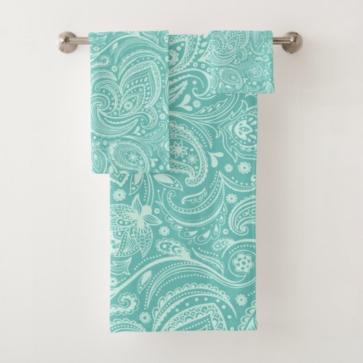 Motif Paisley vert et turquoise (En situation)