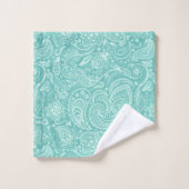 Motif Paisley vert et turquoise (Gant de toilette)