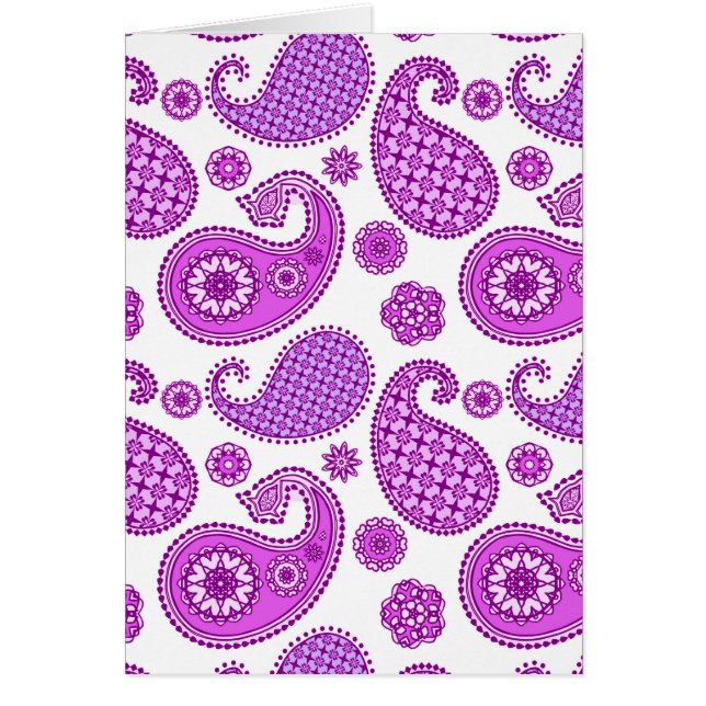Motif Paisley, violet, violet et blanc (Devant)