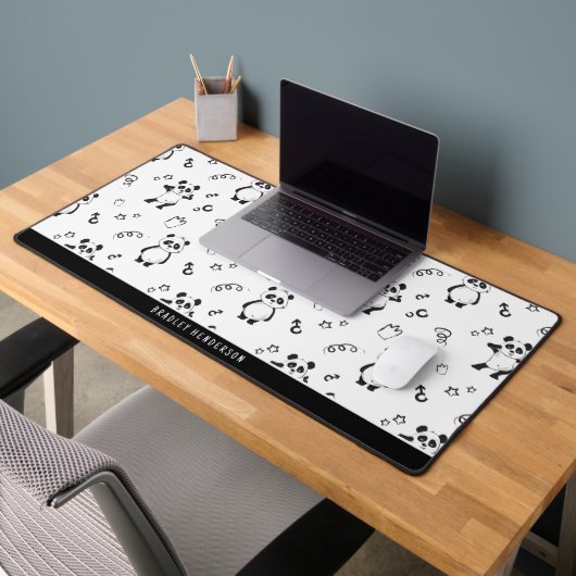 Motif Panda noir et blanc moderne (Bureau 2)