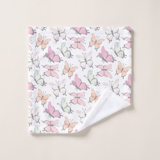 Motif papillon (Gant de toilette)