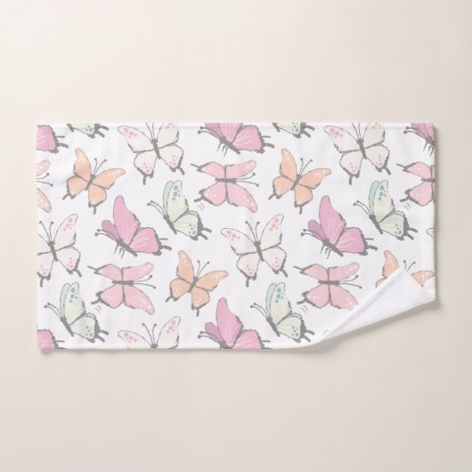 Motif papillon (Serviette à main)