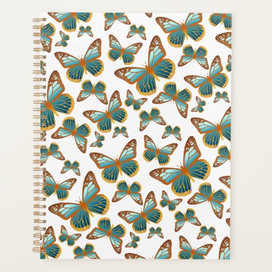 Motif papillon bleu dégradé (Devant)
